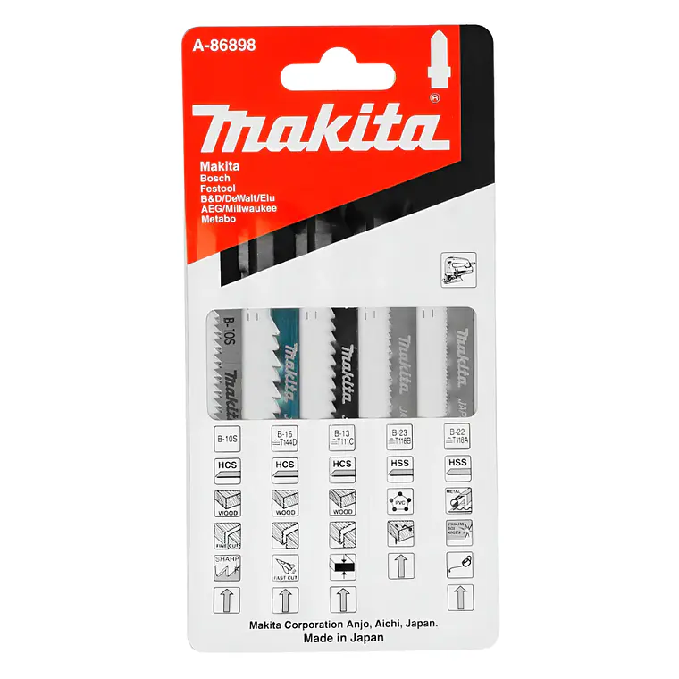 Set 5 Pz Hojas De Calar Hcs Multimaterial Makita A-86898 3