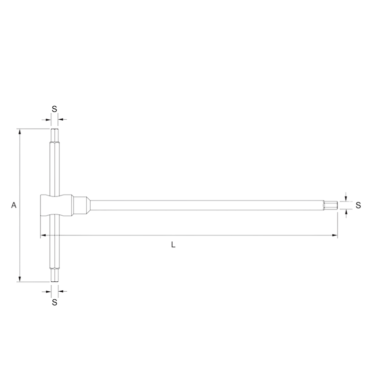 Llave En T Hexagonal 6mm Para Tornillos Allen BAHCO BE1TH-6 3