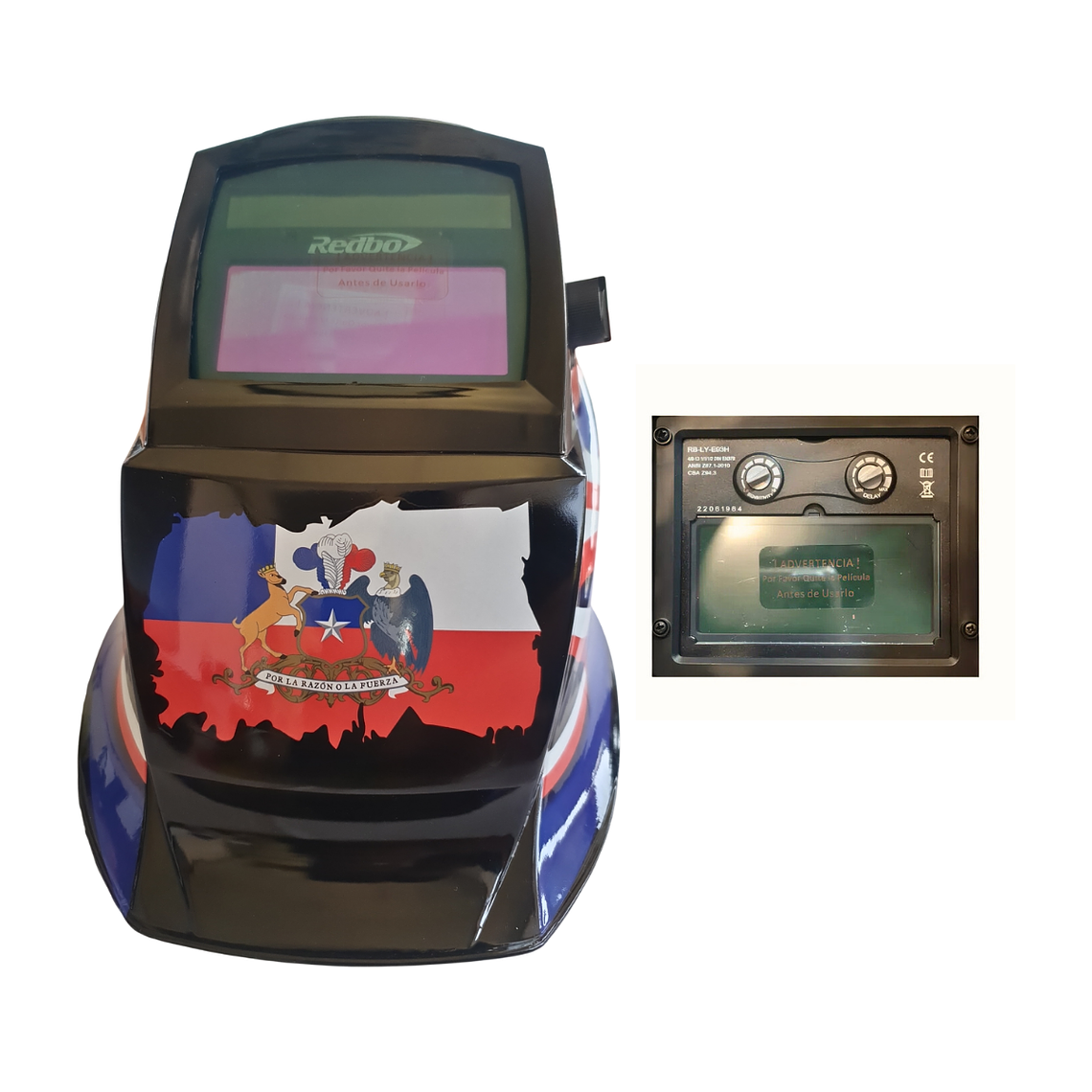 kit Soldadora Indura 160A + Máscara Redbo RBLYE33 + Guante 5