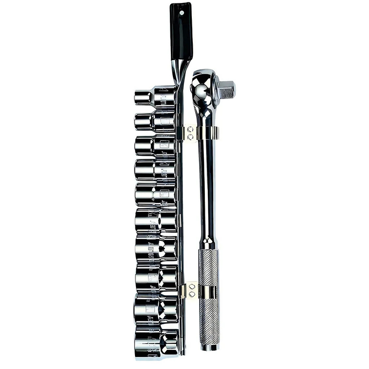 Juego De Dados Métrico Mando 1/2 11 Piezas Stanley 86-734 1