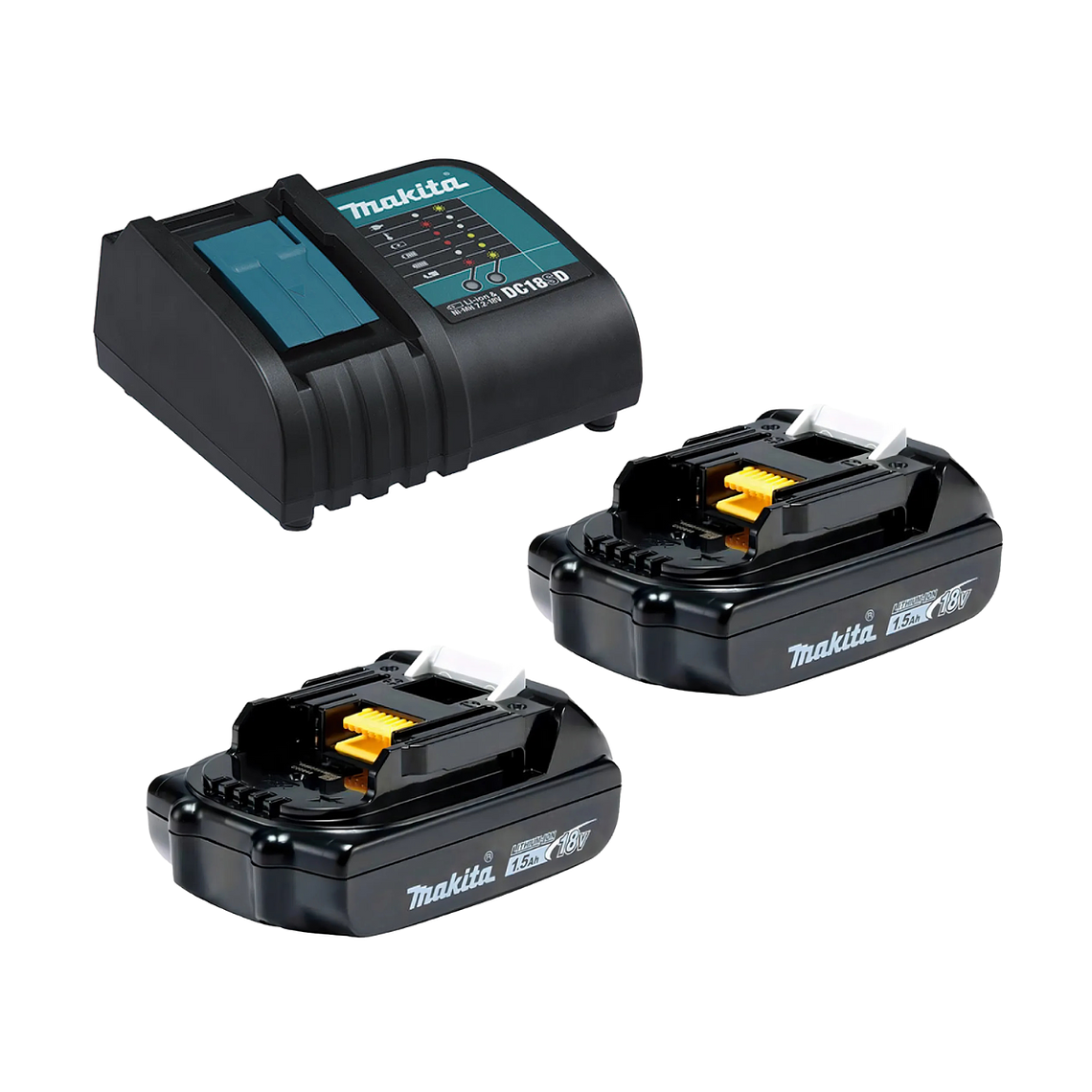 Kit Taladro Percutor Inalámbrico 18vCar/2Bat Makita Dhp490sy 6