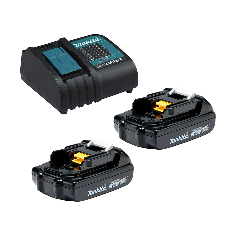 Kit Taladro Percutor Inalámbrico 18vCar/2Bat Makita Dhp490sy 6