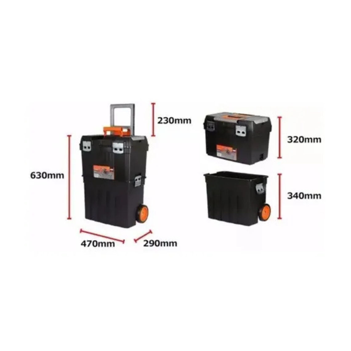 Caja de Herramientas 2en1 Plástico C/ruedas Bahco 4750PTBW47 3