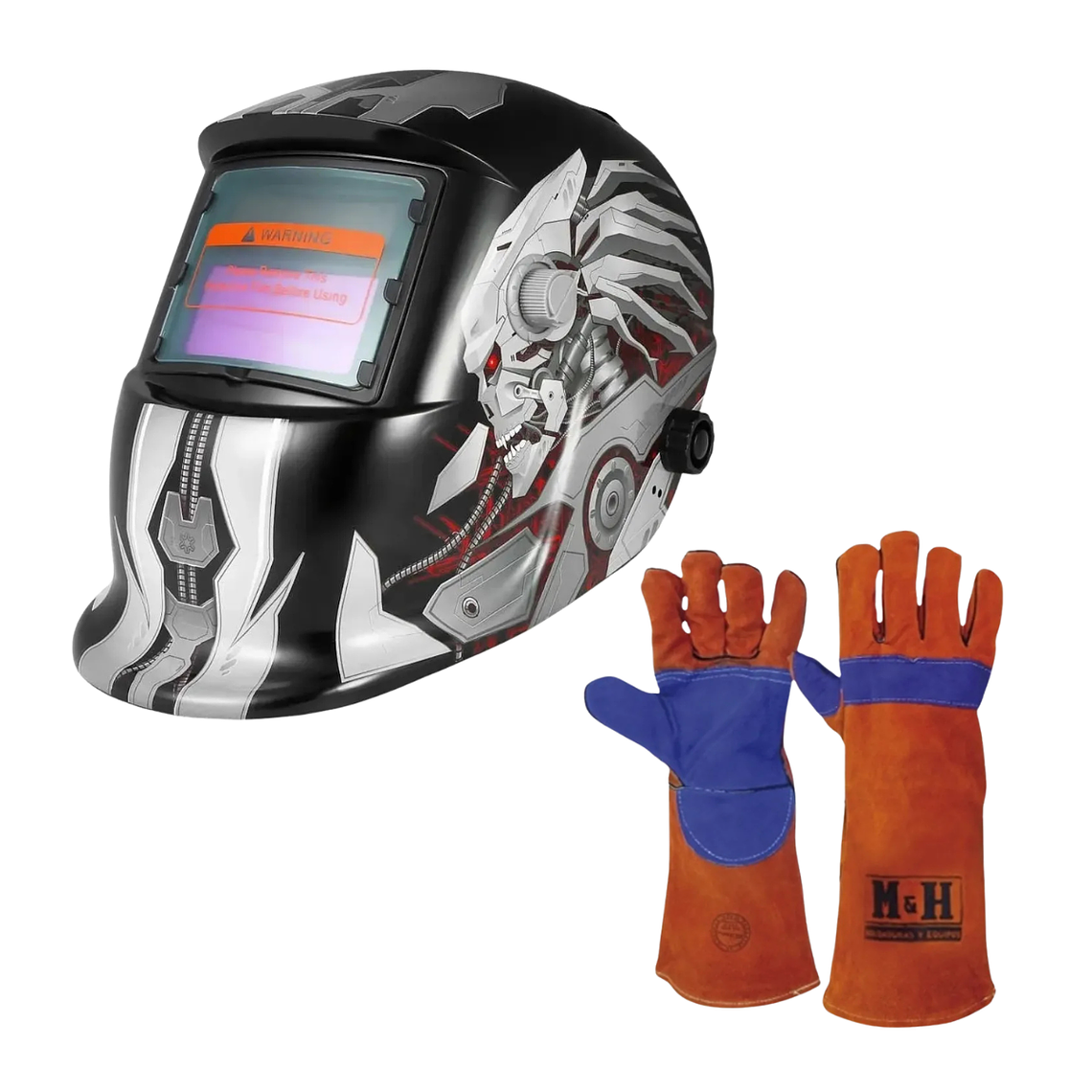 Máscara Para Soldar Profesional + Guante RBLYE88 1