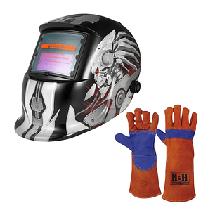 Máscara Para Soldar Profesional + Guante RBLYE88