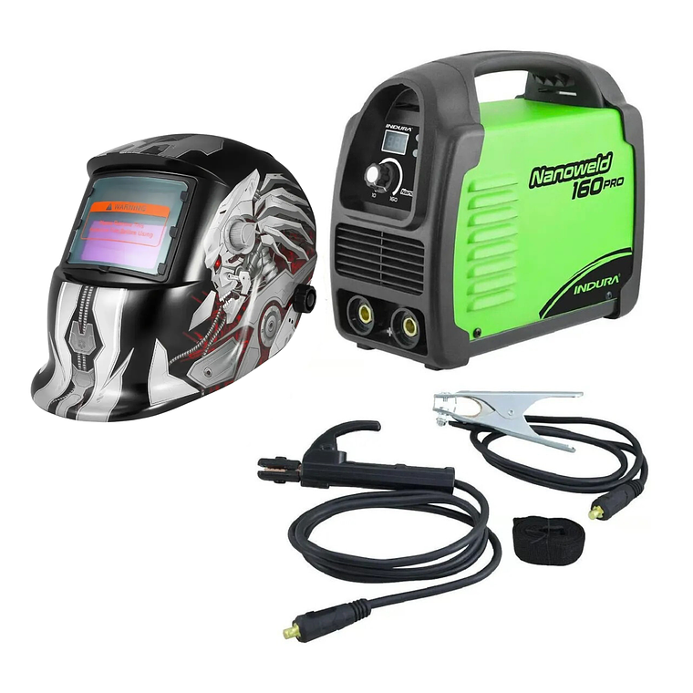 kit Soldadora Indura MMA 160A + Máscara Fotosensible RBLYE88 1