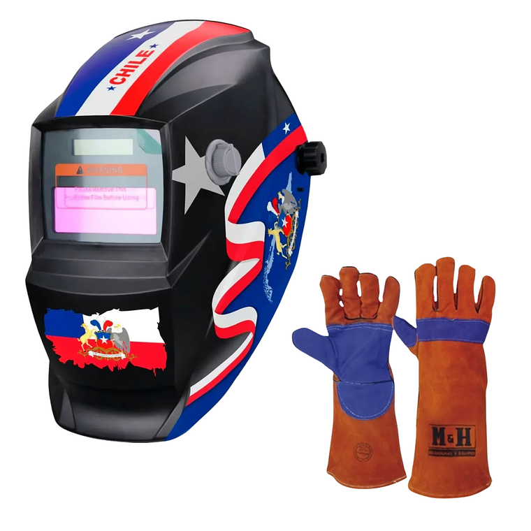 Máscara Para Soldar Profesional + Guante RBLYE33 1