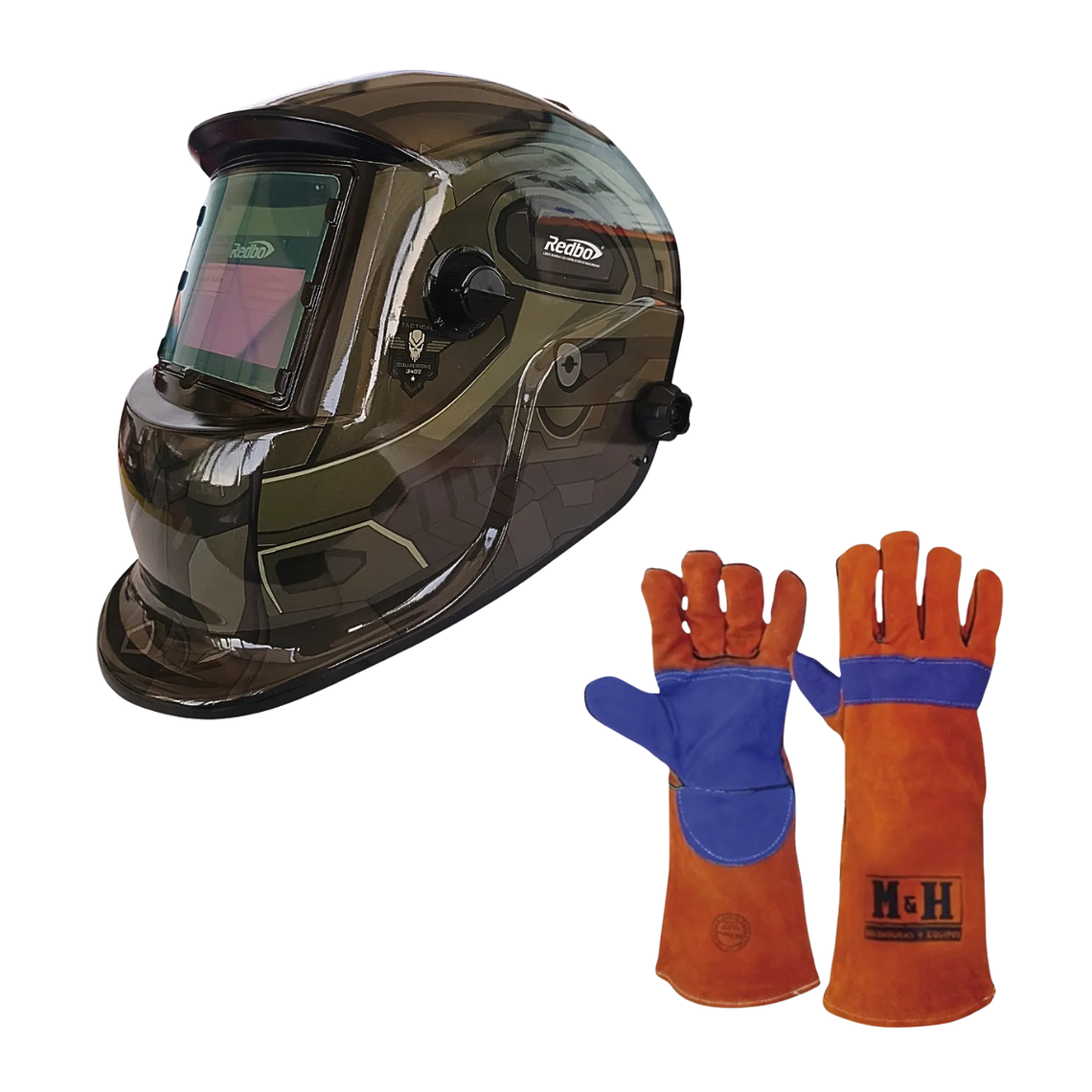 Máscara Para Soldar Profesional + Guante  RBLYE95H 1