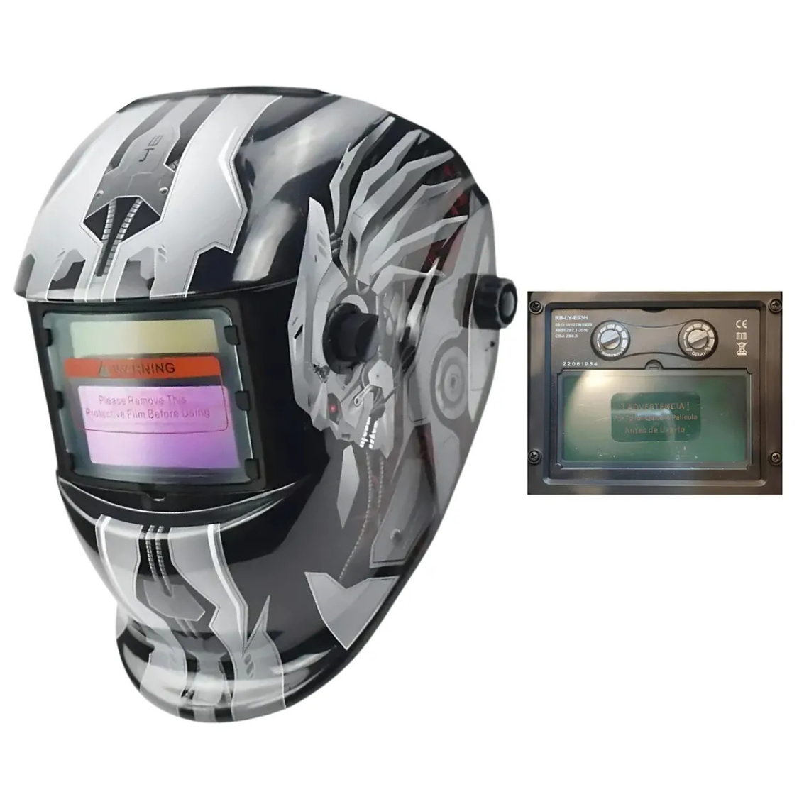 kit Soldadora Indura 160A + Máscara Fotosensible RBLYE88 + Guante 6