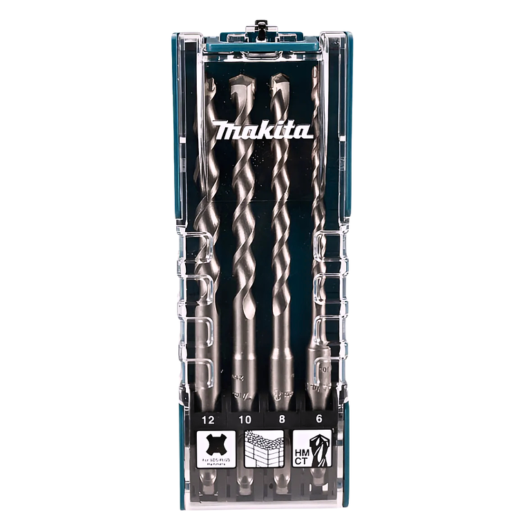 Set de Brocas SDS Plus 4pzs 6,8,10,12 X 160mm Makita D-74756 1