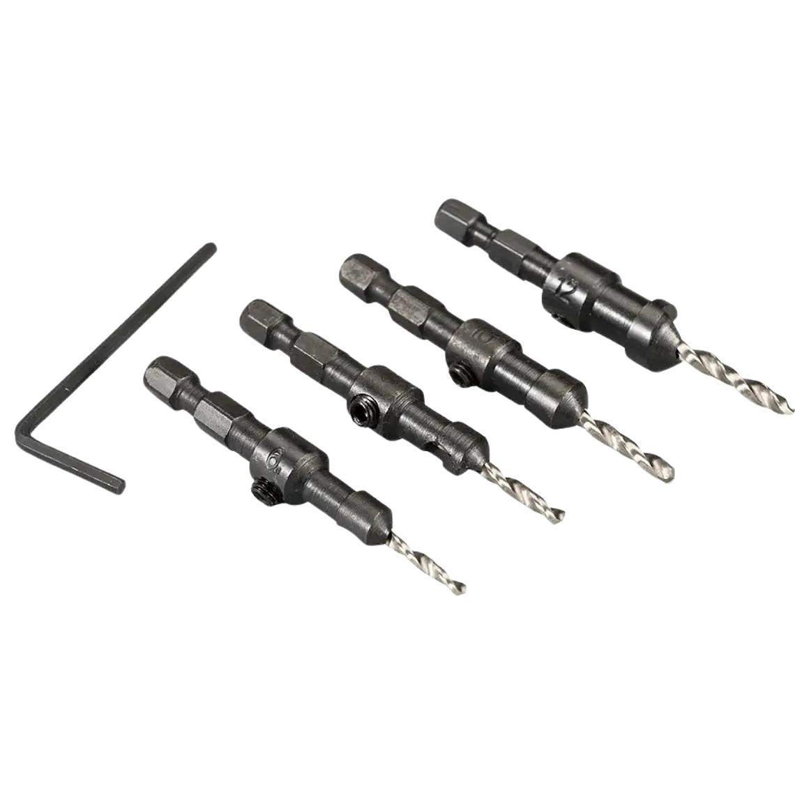Set Brocas Avellanado 4pzs 6-8-10-12mm Cortas Makita D-73455 1