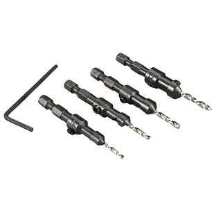 Set Brocas Avellanado 4pzs 6-8-10-12mm Cortas Makita D-73455