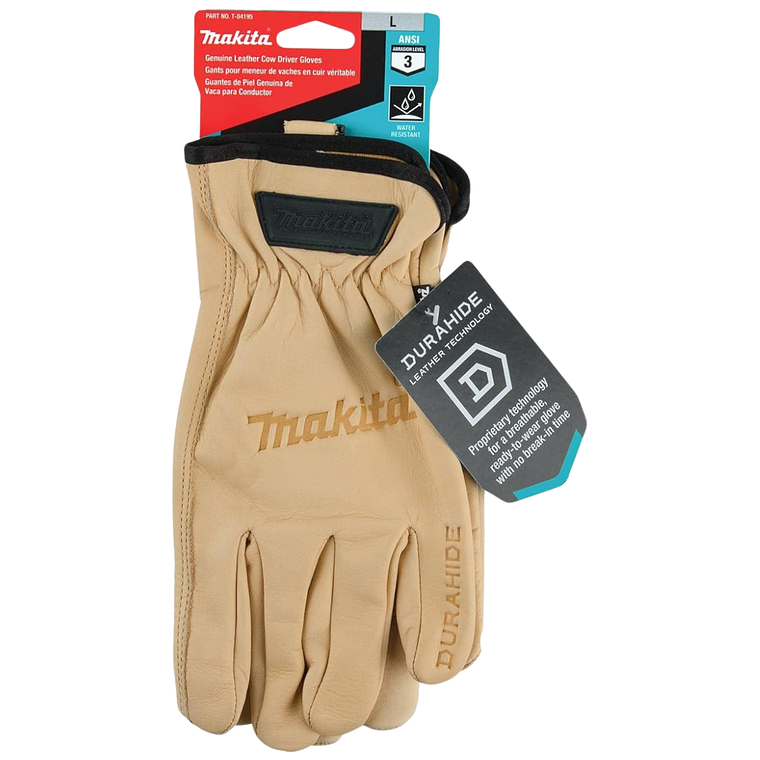 Guantes de Cuero 100% Puño Abierto Makita T-04195 4