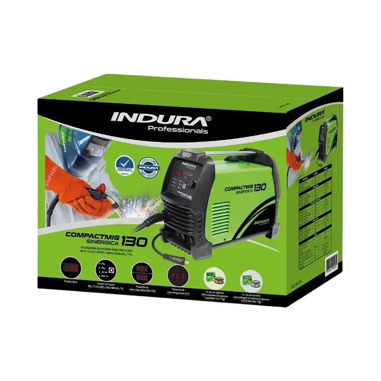 Soldadora Compactmig 130Indura MIG/FLUX/MMA/TIGMultiproceso 7