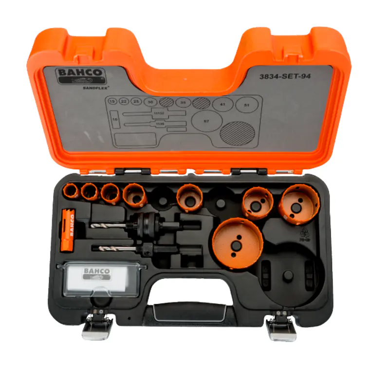 Set De Sierras Copa Bimetal Sandflex 11Pzas Bahco 3834set94 1