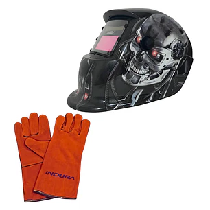 Máscara Para Soldar + Guante  MyH RBLYE64