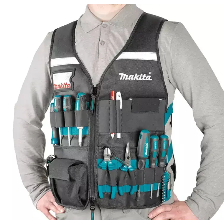 Chaleco De Trabajo Con Bolsillos Makita E-05636 3