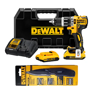 Taladro Percutor DeWALT DCD796 20V 2Bat.+ Cuchillo DWHT10314