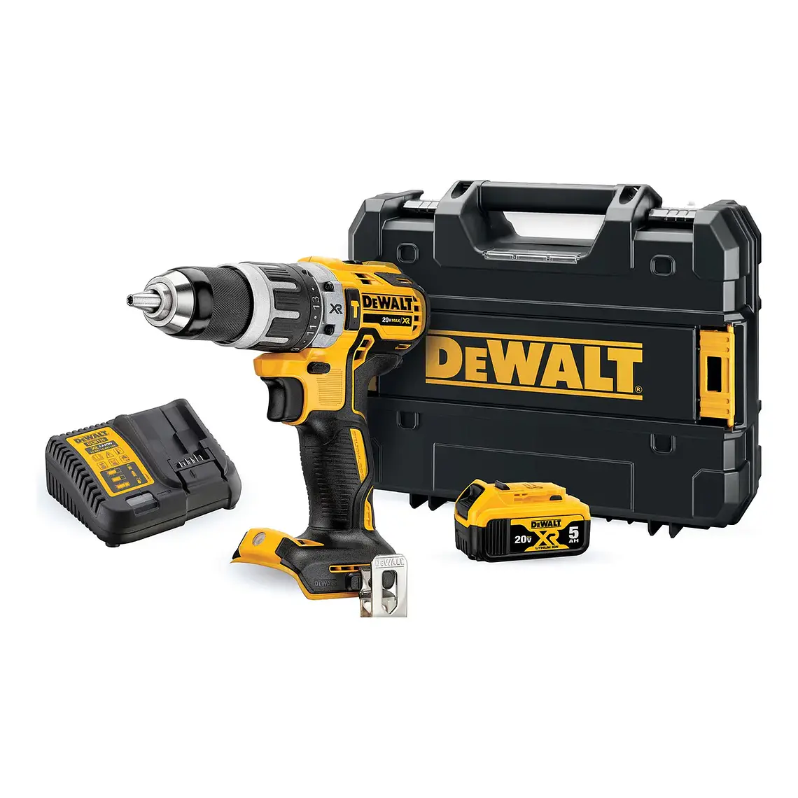 Taladro Percutor 20v S/carbones + 1 Bat 5ah Dewalt Dcd796p1 1
