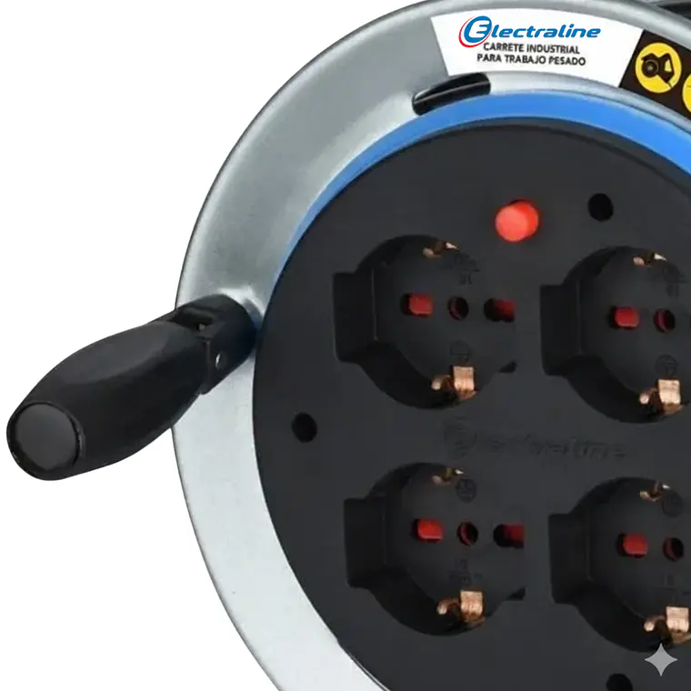 Carrete Alargador Pro 20m 16a 4 Tomas Schuko Electraline 2