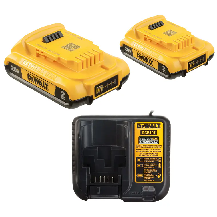 Kit DeWALT Taladro/Atornillador 20V 2Bat.2Ah + Porta Taladro 4
