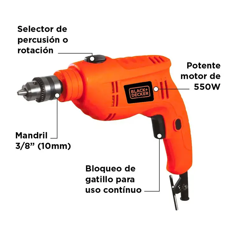 Taladro Percutor Eléctrico 3/8