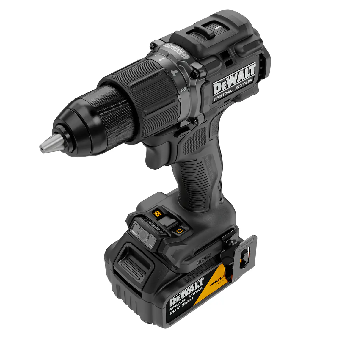 Kit DeWALT x McLaren DCK3222MP2T-B2 Taladro + Esmeril + Llave Impacto 20V XR 2 Baterías 5Ah 2