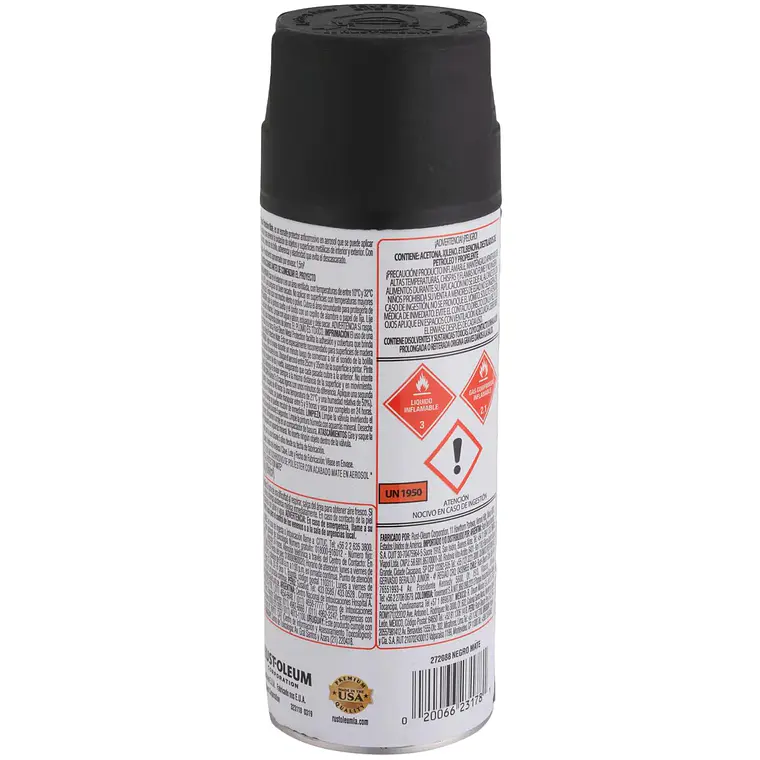 Pintura Spray Anticorrosiva Rust-Oleum Negro Mate 340 g 2