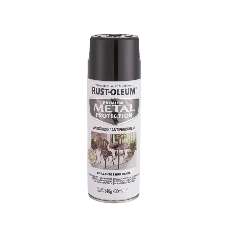 Rust-Oleum Metal Protection Negro Brillante 340 g 1