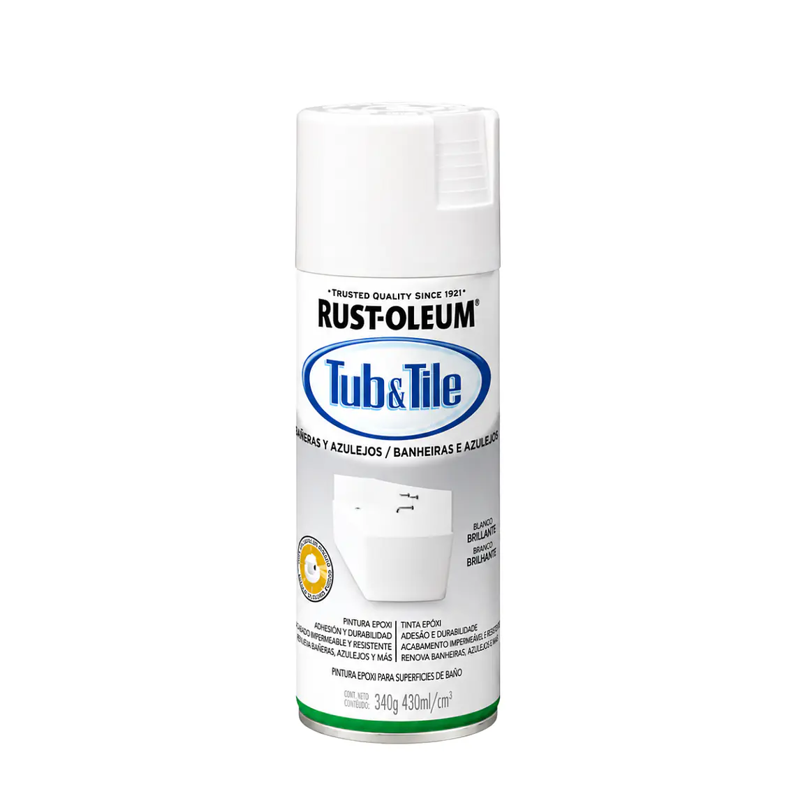 Pintura Spray Bañeras y Azulejos Blanco 340 g Rust-Oleum 1