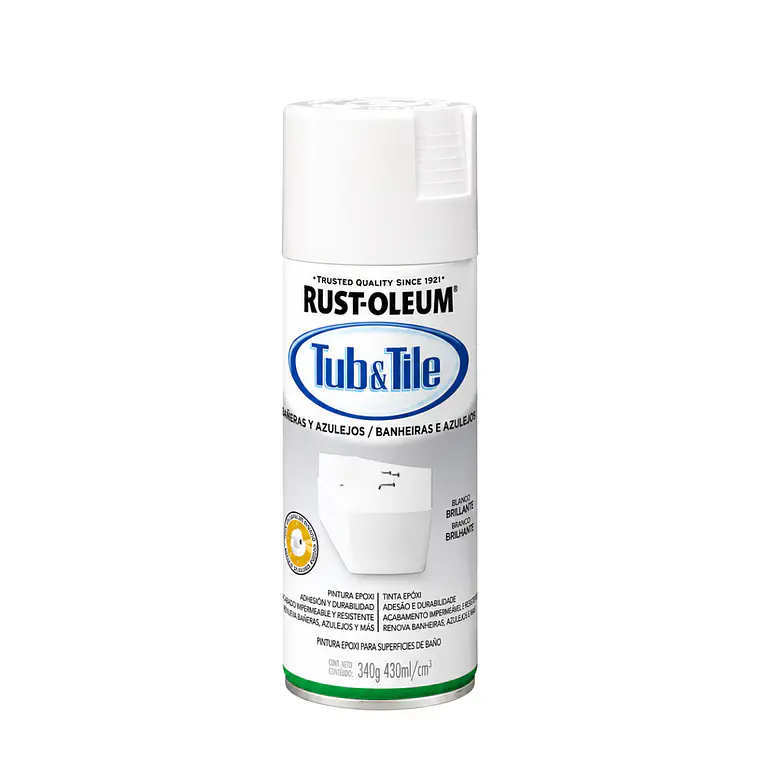 Pintura Spray Bañeras y Azulejos Blanco 340 g Rust-Oleum 1