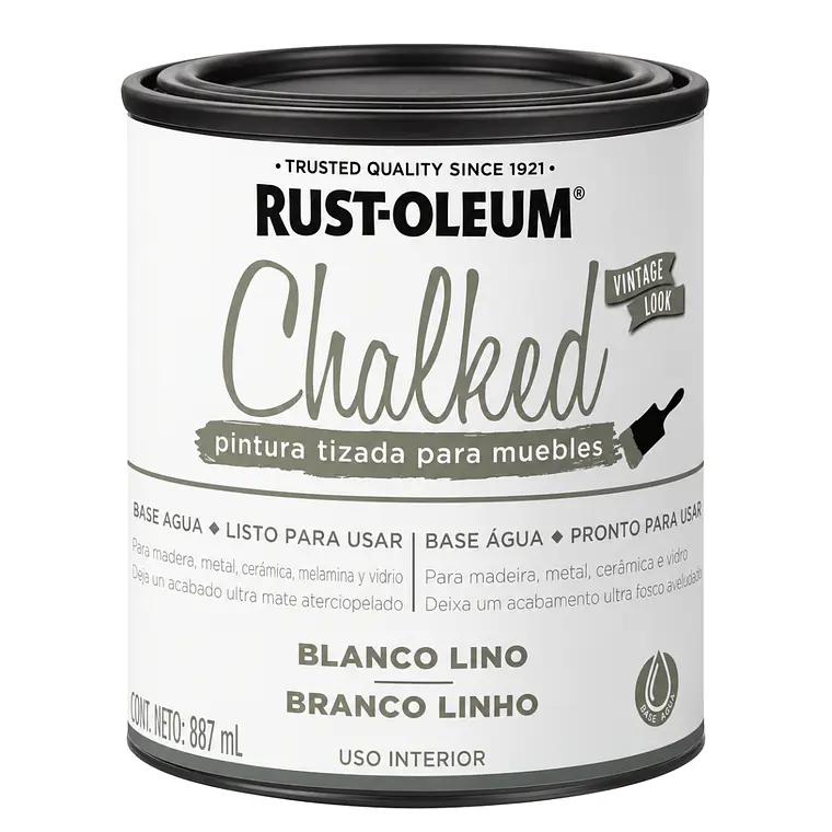 Pintura Tizada Rust-Oleum Chalked Base Agua Ultra Mate 1