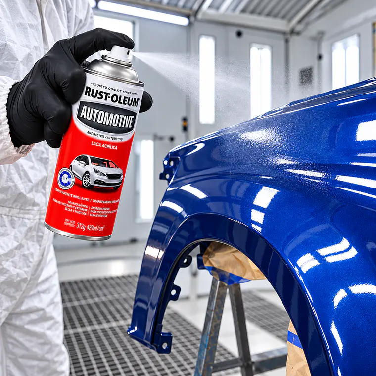 Laca Acrílica Rust-Oleum Automotive Transparente Brillante 4