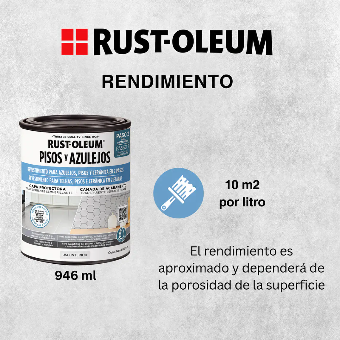 Protector Pisos Rust-Oleum HOME Semibrillo Transparente 4