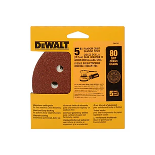 Set 5 Discos Lija Dewalt Dw4301 Grano 80