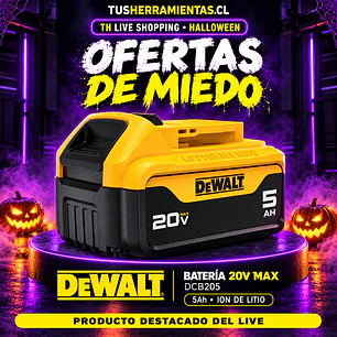 Batería Ion de Litio Dewalt DCB205 20v