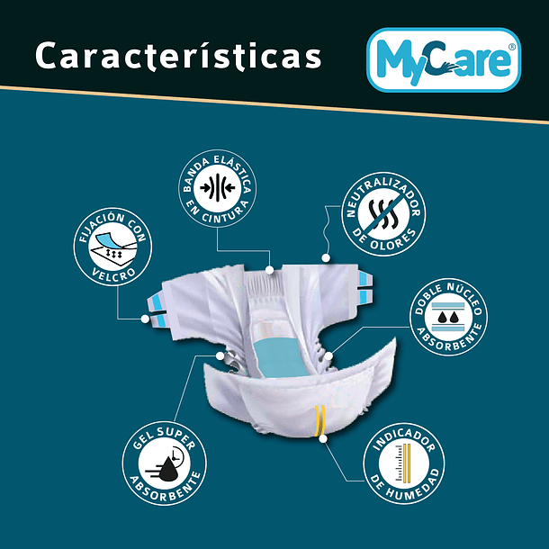 20 Pañales Premium Adulto MyCare 4