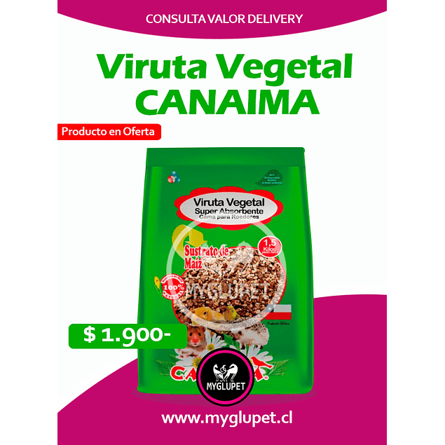 Viruta Vegetal Canima 1,5 kilos