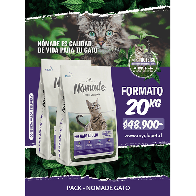  Pack Duo Nomade Gato 20 kilos