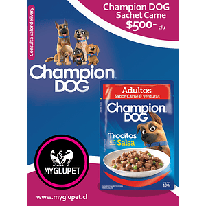 Sachet Champions dog adulto sabor carne 100 g 