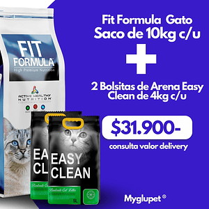 fit formula gato 10 kilos + 2 bolsas 4 kilos Easy Clean