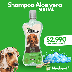Petbrilho Shampoo para perros y gatos de Aloe Vera 500 ml