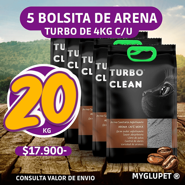 Turbo Clean Arena Aglutinante 20 kilos 