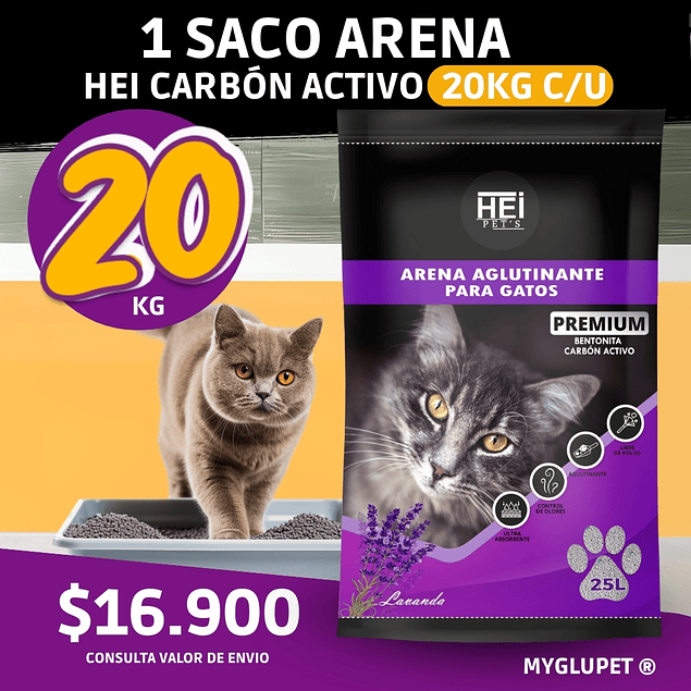 Hei Arena Aglutinante para gatos 20 kilos