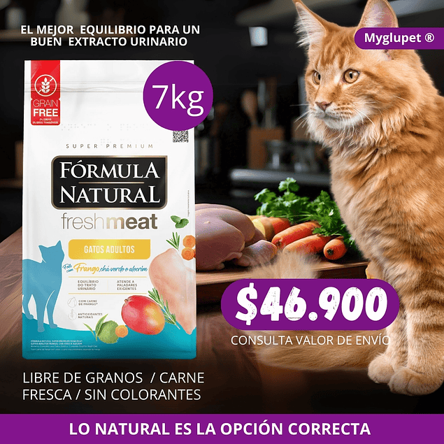 Formula Natural gato adulto Pollo 7 kg