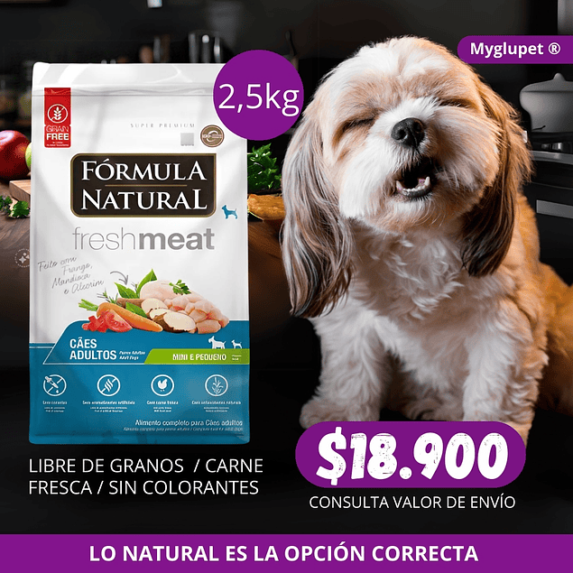 FORMULA NATURAL PERRO ADULTO RAZA PEQUEÑA 2.5KG