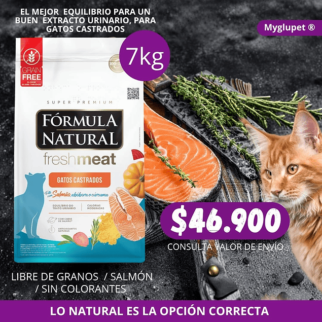 Castrado Salmon Formula Natural gato adulto 7 kg