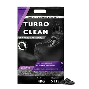 Turbo clean promoción 4 kilos lavanda con carbón activado