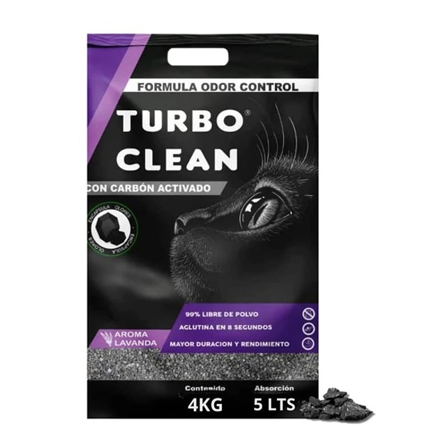 Turbo clean promoción 4 kilos lavanda con carbón activado
