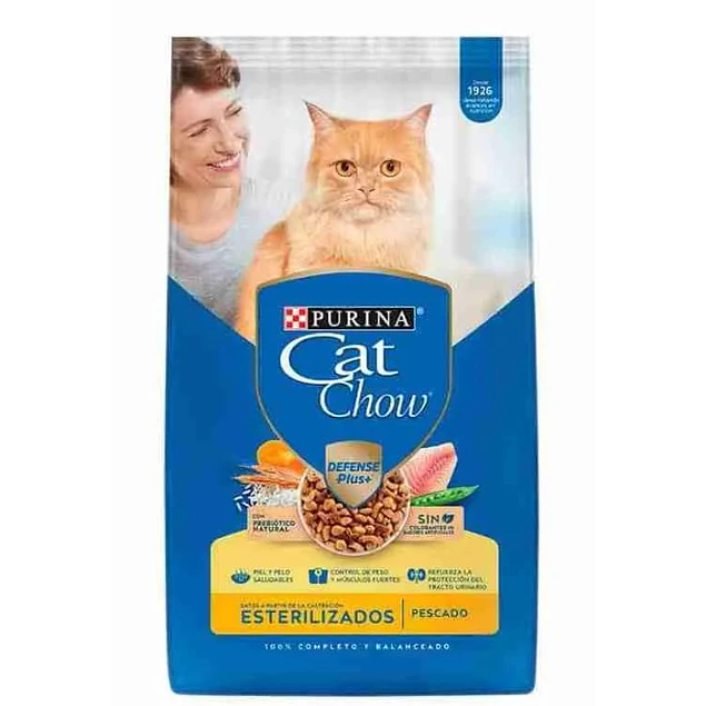 Cat Chow esterilizado con defense plus 8 kg
